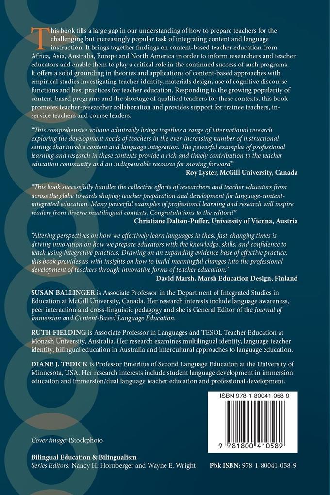 Weitere Ansicht: Teacher Development for Content-Based Language Education