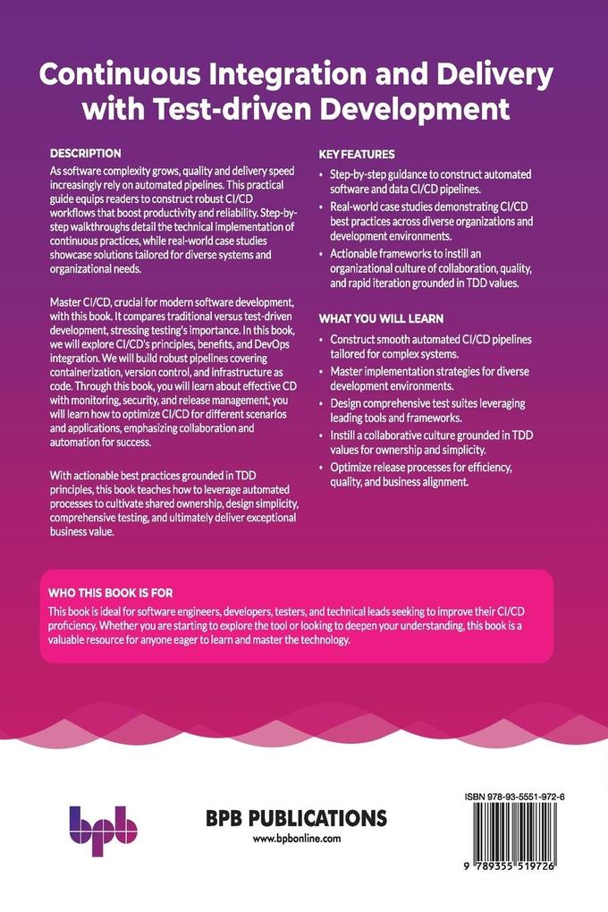 Weitere Ansicht: Continuous Integration and Delivery with Test-driven Development | Amit Bhanushali, Alekhya Achanta, Beena Bhanushali