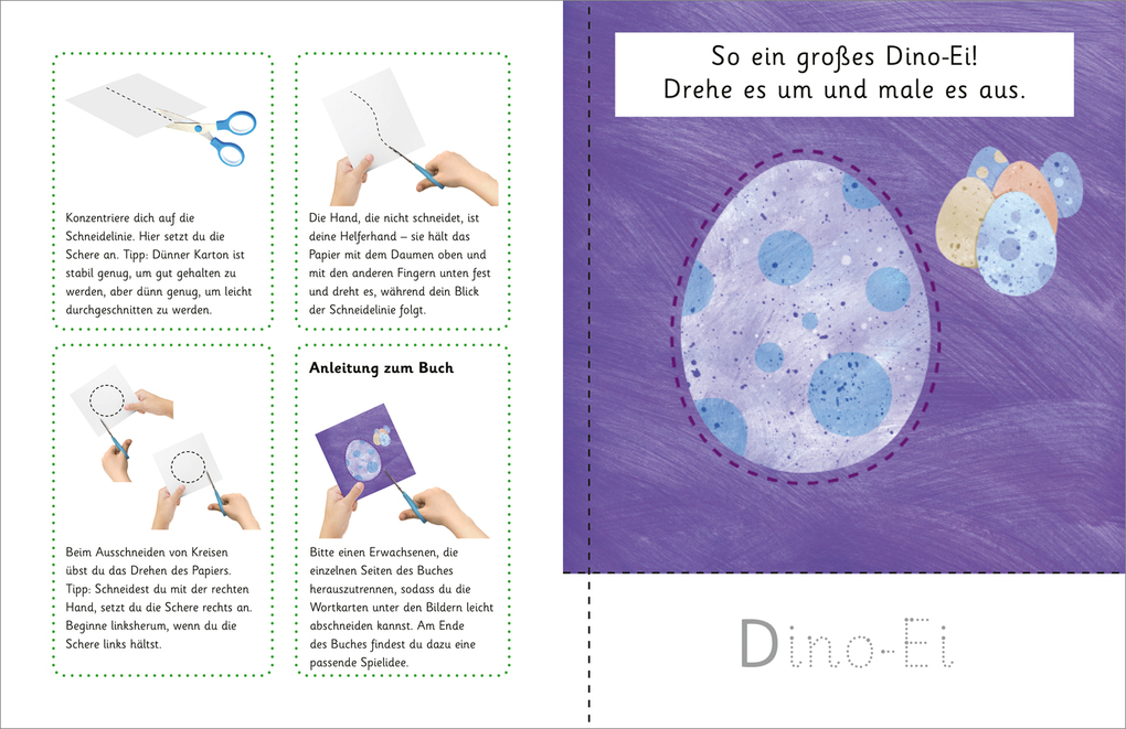 Weitere Ansicht: Schnippel-Spaß. Dinos. Schneiden - Malen - Nachspuren | Amanda Lott