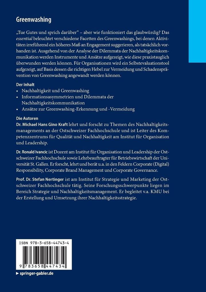 Weitere Ansicht: Greenwashing | Michael Hans Gino Kraft, Ronald Ivancic, Stefan Nertinger