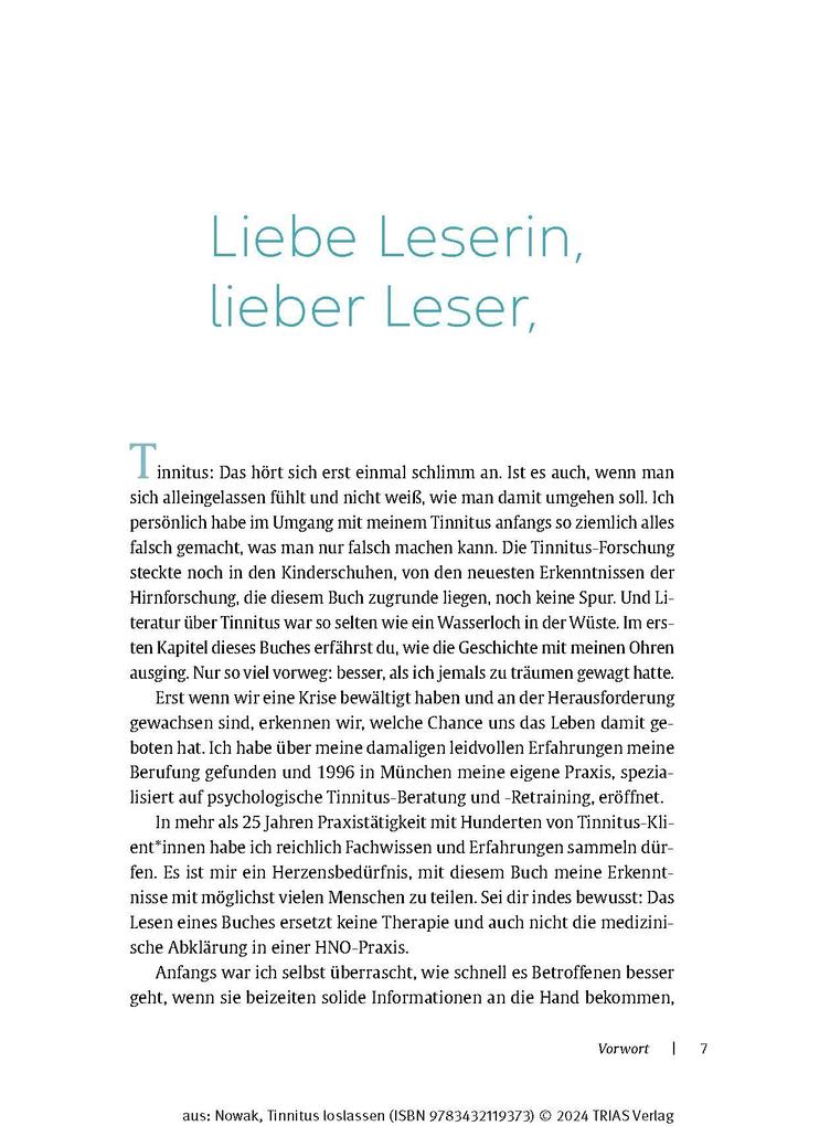 Weitere Ansicht: Tinnitus loslassen | Annette Nowak
