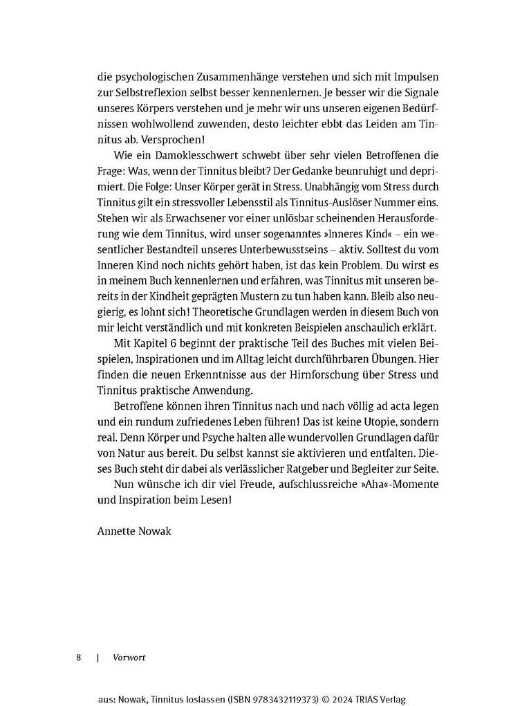 Weitere Ansicht: Tinnitus loslassen | Annette Nowak