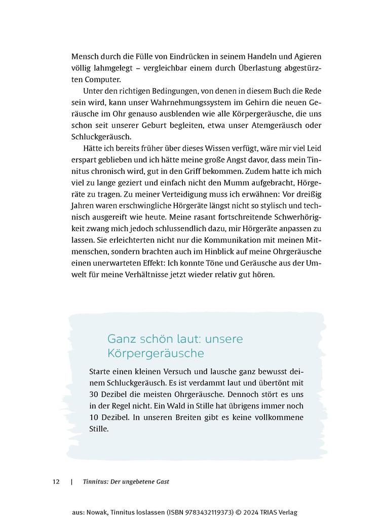 Weitere Ansicht: Tinnitus loslassen | Annette Nowak