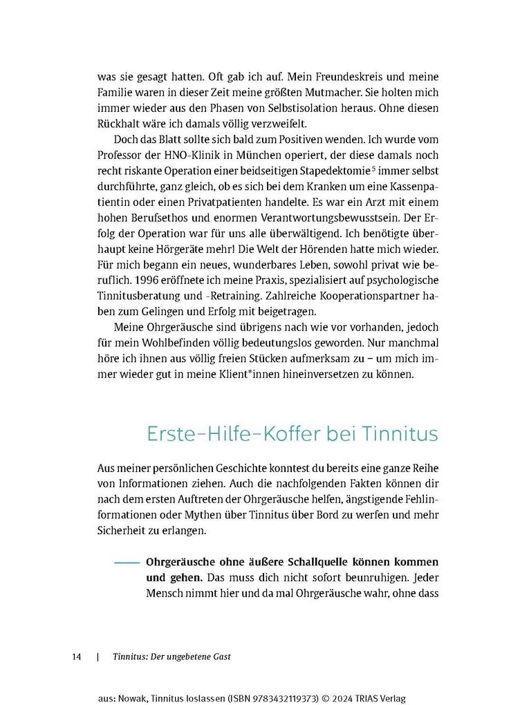 Weitere Ansicht: Tinnitus loslassen | Annette Nowak