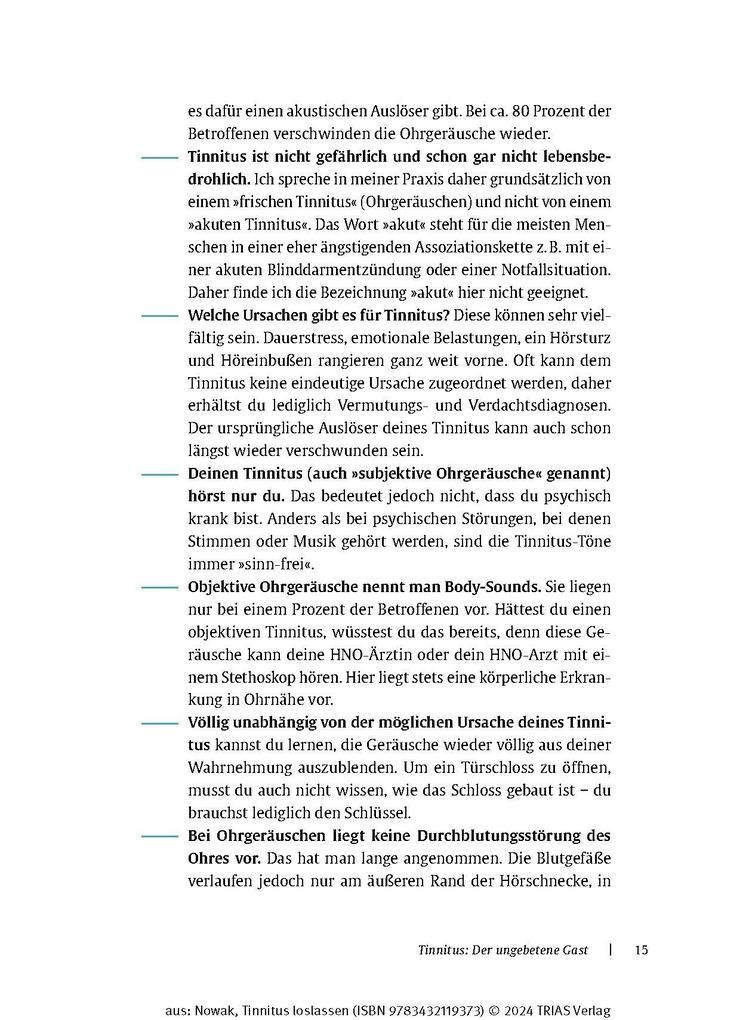 Weitere Ansicht: Tinnitus loslassen | Annette Nowak