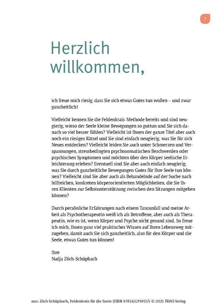 Weitere Ansicht: Feldenkrais für die Seele | Nadja Zöch-Schüpbach