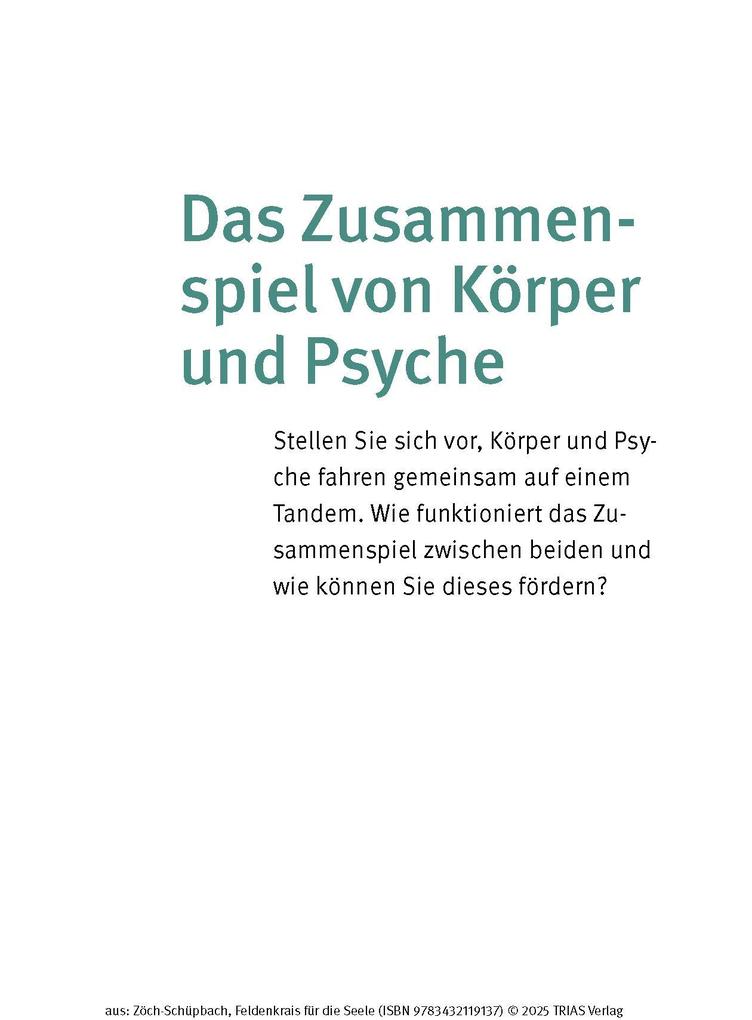 Weitere Ansicht: Feldenkrais für die Seele | Nadja Zöch-Schüpbach