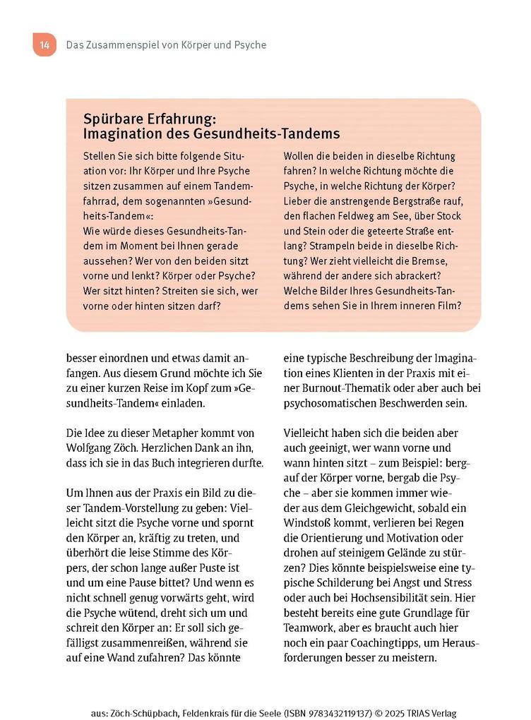 Weitere Ansicht: Feldenkrais für die Seele | Nadja Zöch-Schüpbach
