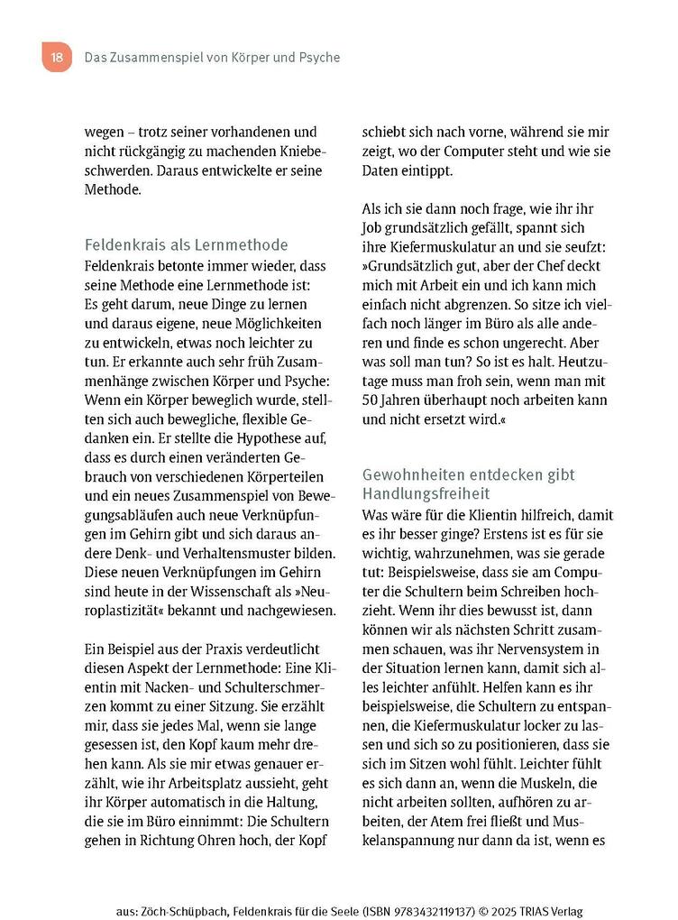 Weitere Ansicht: Feldenkrais für die Seele | Nadja Zöch-Schüpbach