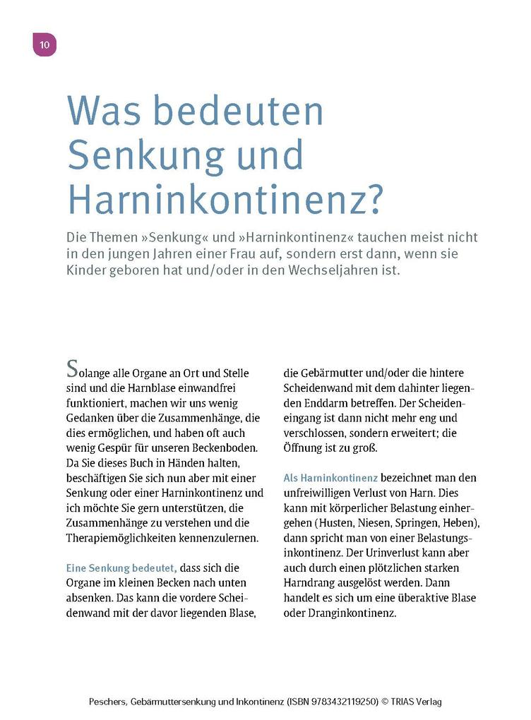 Weitere Ansicht: Frauengesundheit: Gebärmuttersenkung und Inkontinenz | Ursula Peschers