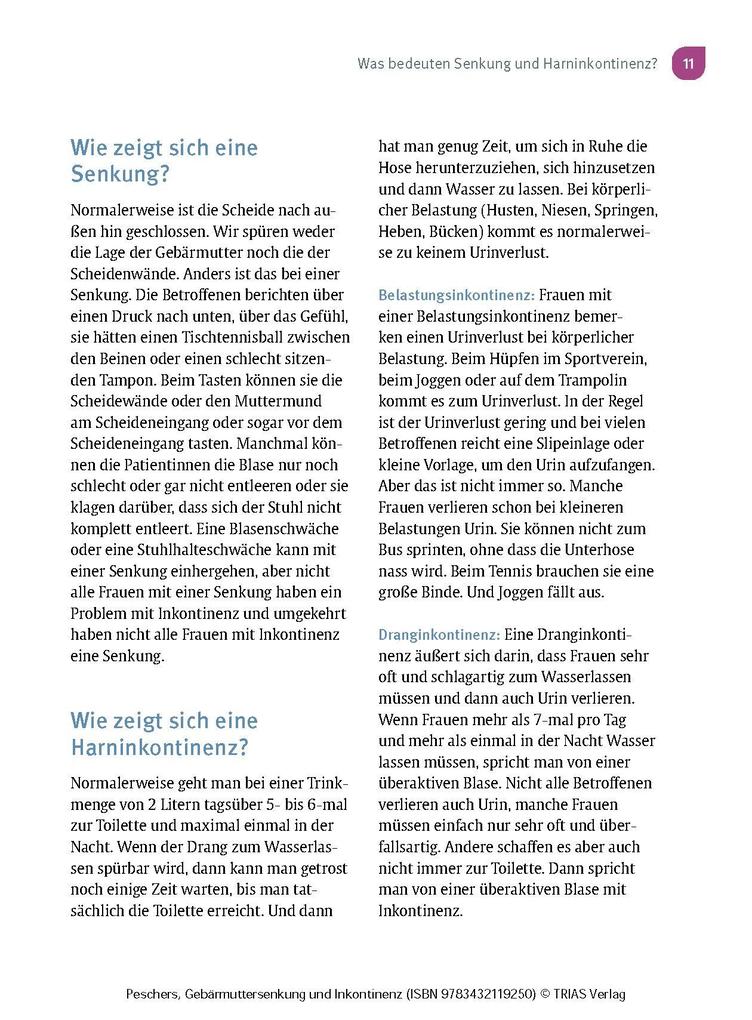 Weitere Ansicht: Frauengesundheit: Gebärmuttersenkung und Inkontinenz | Ursula Peschers