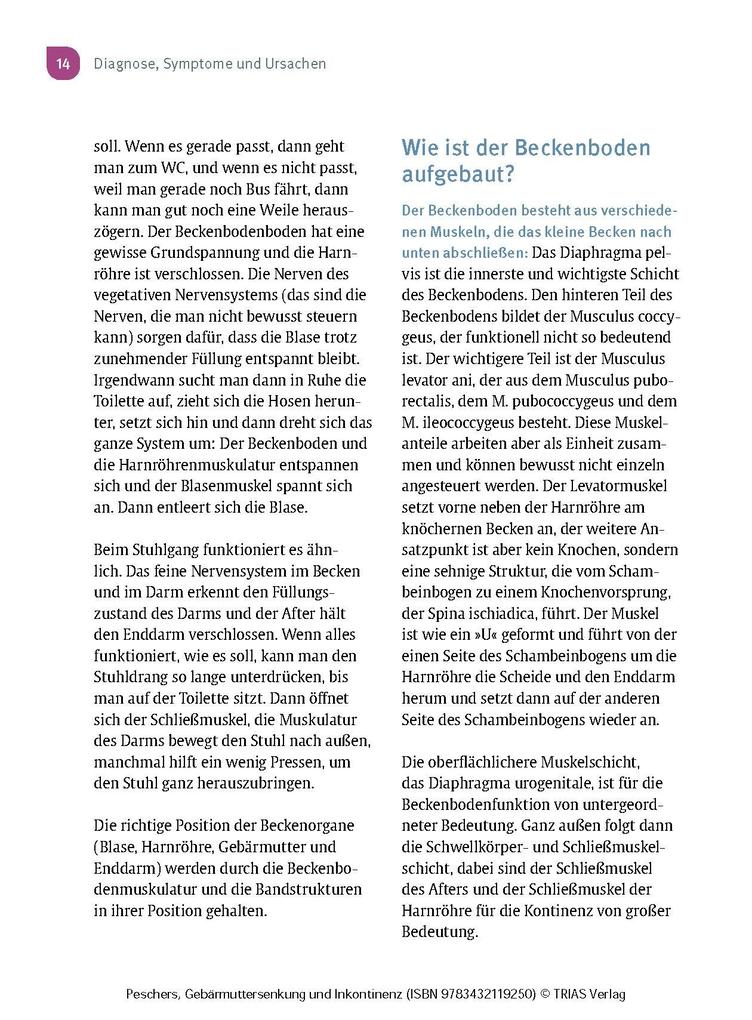 Weitere Ansicht: Frauengesundheit: Gebärmuttersenkung und Inkontinenz | Ursula Peschers