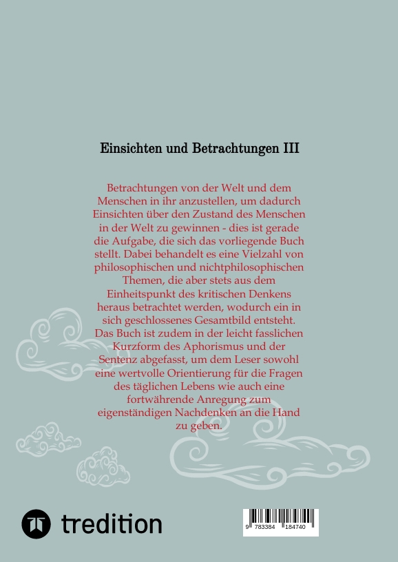 Weitere Ansicht: Einsichten und Betrachtungen III | Thorstein Berger