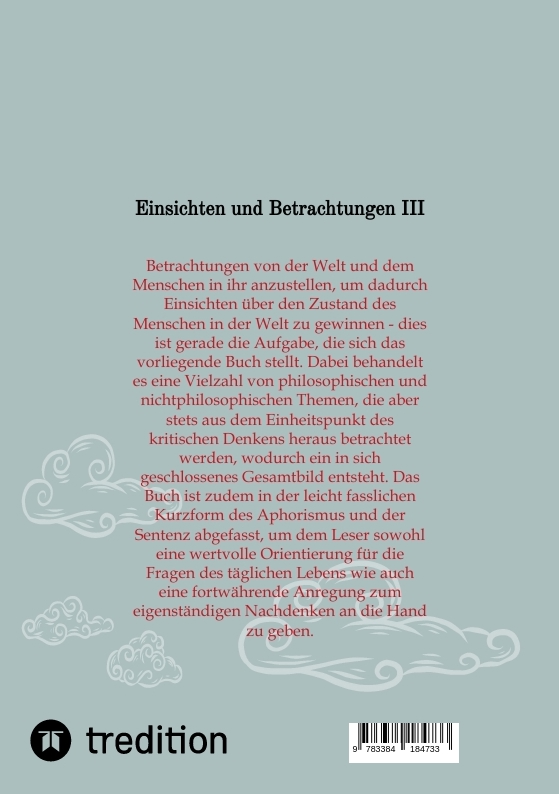 Weitere Ansicht: Einsichten und Betrachtungen III | Thorstein Berger
