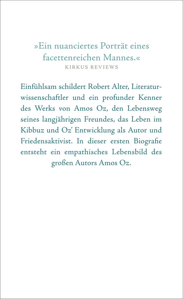 Weitere Ansicht: Amos Oz | Robert Alter