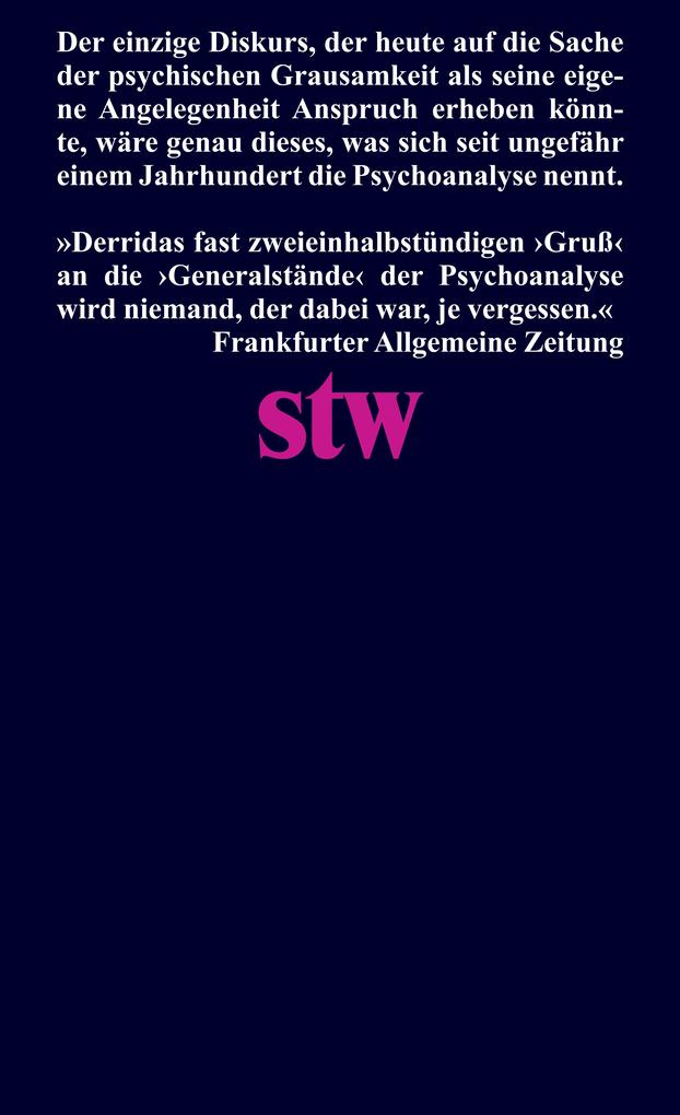 Weitere Ansicht: Seelenstände der Psychoanalyse | Jacques Derrida