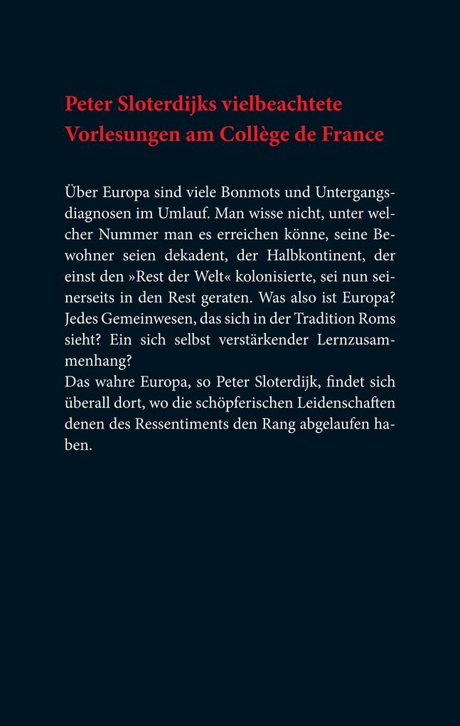 Weitere Ansicht: Der Kontinent ohne Eigenschaften | Peter Sloterdijk