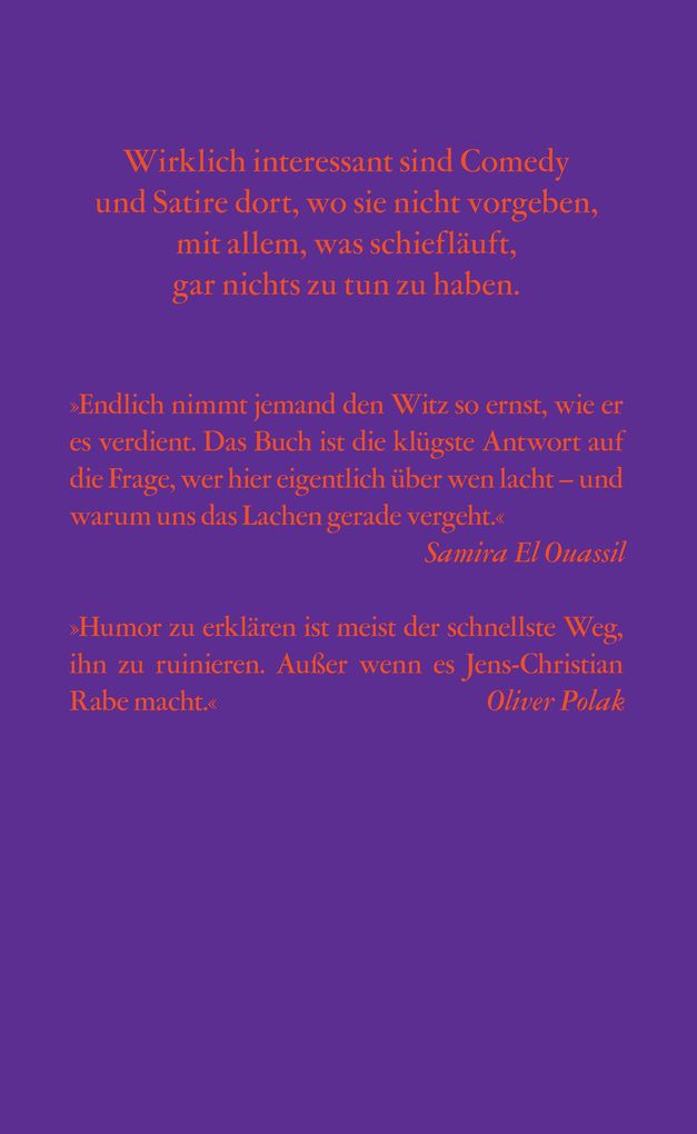 Weitere Ansicht: Komisch | Jens-Christian Rabe