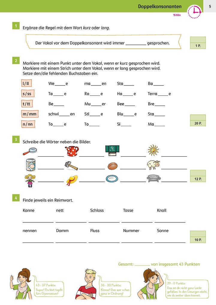 Weitere Ansicht: Sicher ins Gymnasium 15-Minuten-Kurztests Deutsch 4. Klasse
