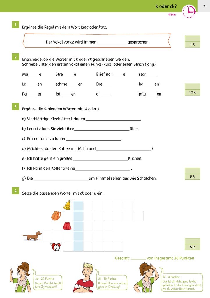 Weitere Ansicht: Sicher ins Gymnasium 15-Minuten-Kurztests Deutsch 4. Klasse