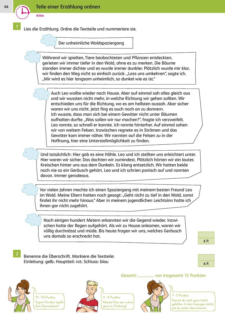 Weitere Ansicht: Sicher ins Gymnasium 15-Minuten-Kurztests Deutsch 4. Klasse