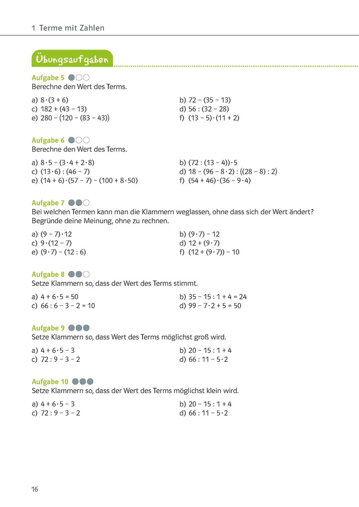Weitere Ansicht: Ich kann Mathe - Terme und Gleichungen 7./8. Klasse