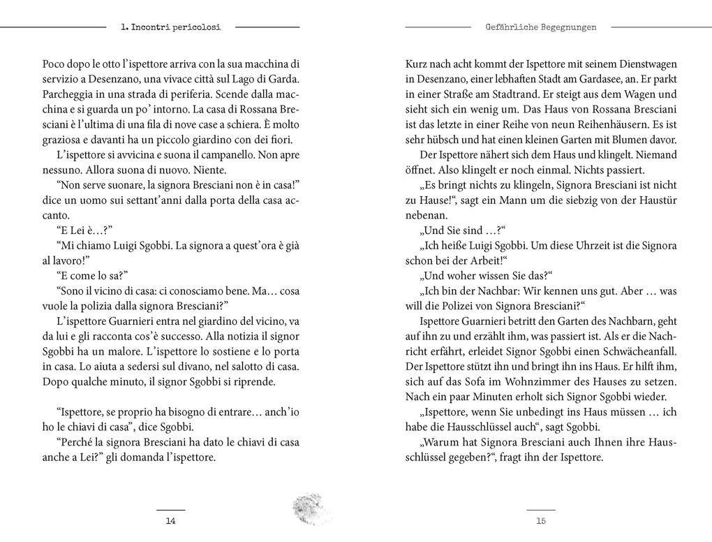 Weitere Ansicht: Langenscheidt Krimi zweisprachig Italienisch (A2/B1) - Incontri pericolosi | Valerio Vial, Giovanni Garelli