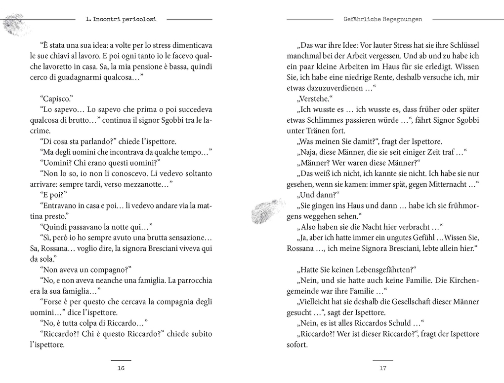 Weitere Ansicht: Langenscheidt Krimi zweisprachig Italienisch (A2/B1) - Incontri pericolosi | Valerio Vial, Giovanni Garelli
