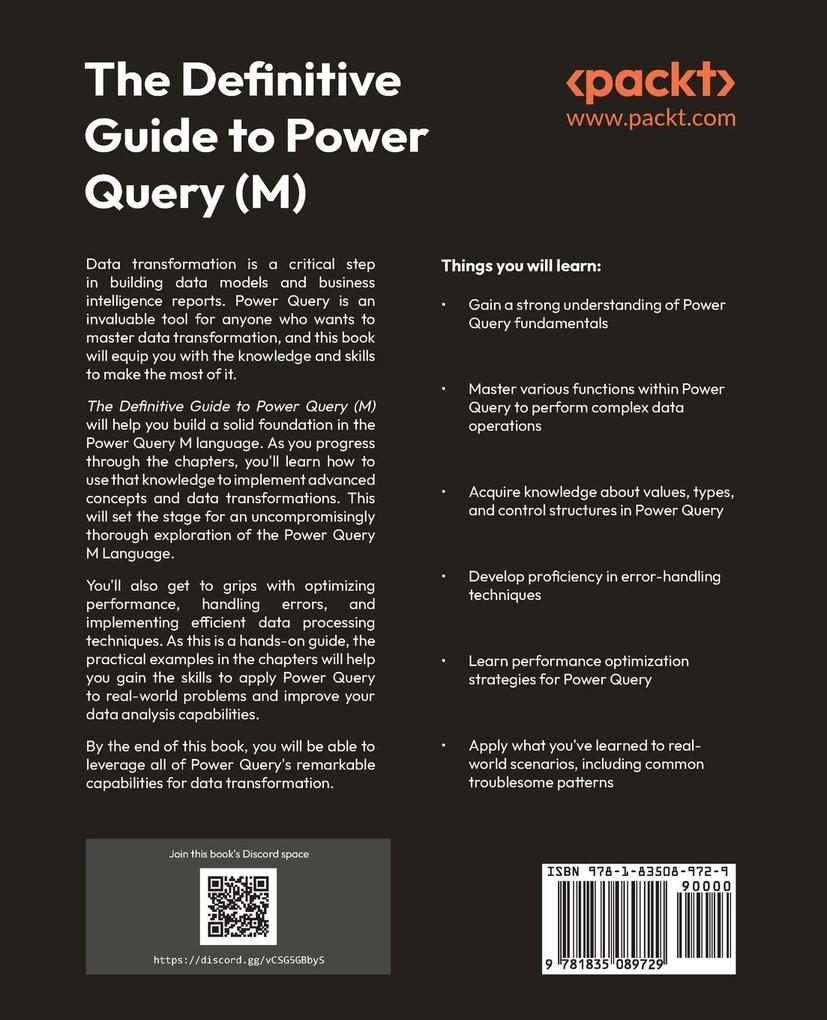 Weitere Ansicht: The Definitive Guide to Power Query (M) | Gregory Deckler, Rick de Groot, Melissa de Korte