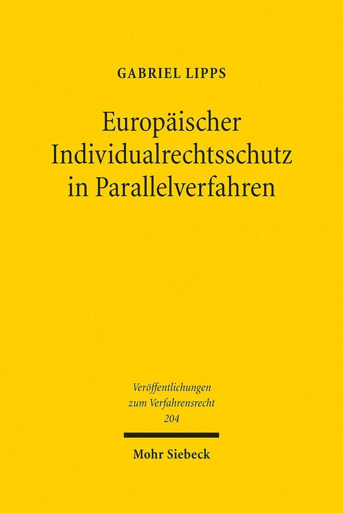 Produktbild: Europäischer Individualrechtsschutz in Parallelverfahren | Gabriel Lipps