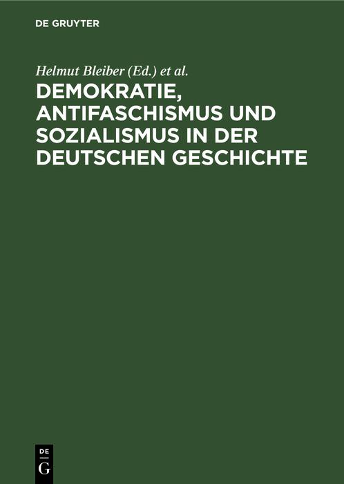 Produktbild: Demokratie, Antifaschismus und Sozialismus in der deutschen Geschichte