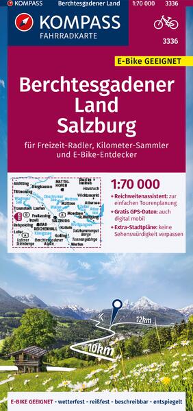 Produktbild: KOMPASS Fahrradkarte 3336 Berchtesgadener Land, Salzburg 1:70.000
