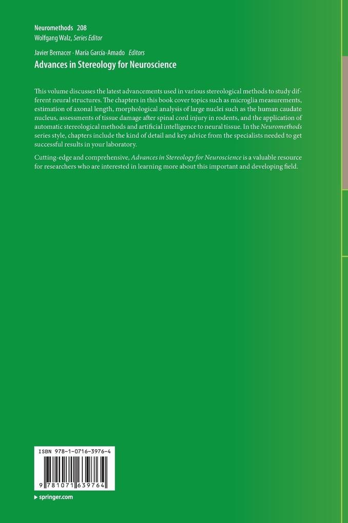 Weitere Ansicht: Advances in Stereology for Neuroscience