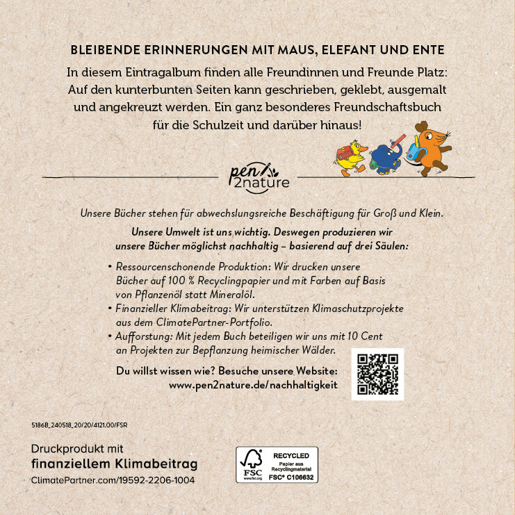 Weitere Ansicht: Die Maus Mein Freundschaftsbuch | Pen2nature