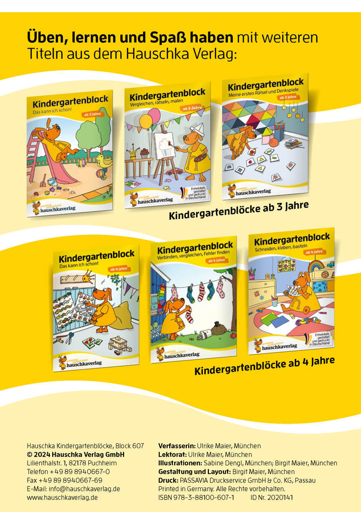 Weitere Ansicht: Kindergartenblock ab 3 Jahre - Konzentration, Logik, Feinmotorik | Ulrike Maier