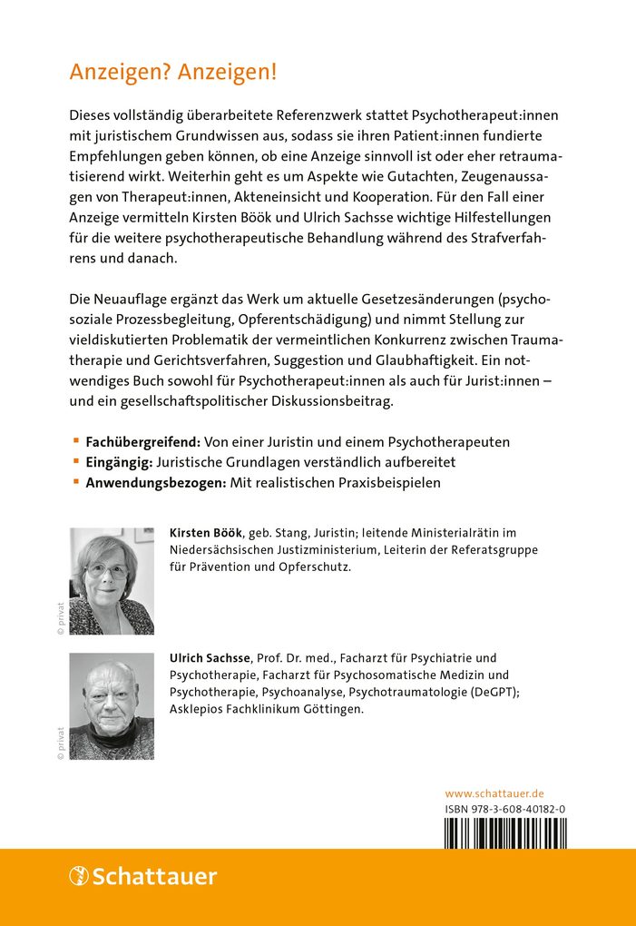 Weitere Ansicht: Trauma und Justiz | Kirsten Böök, Ulrich Sachsse