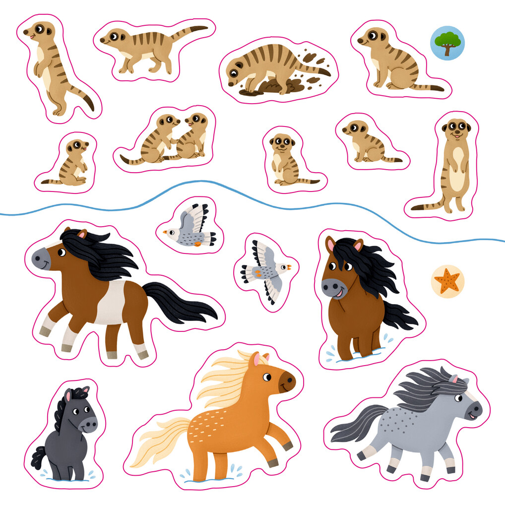 Weitere Ansicht: Meine Mini-Stickerwelt - Lieblingstiere