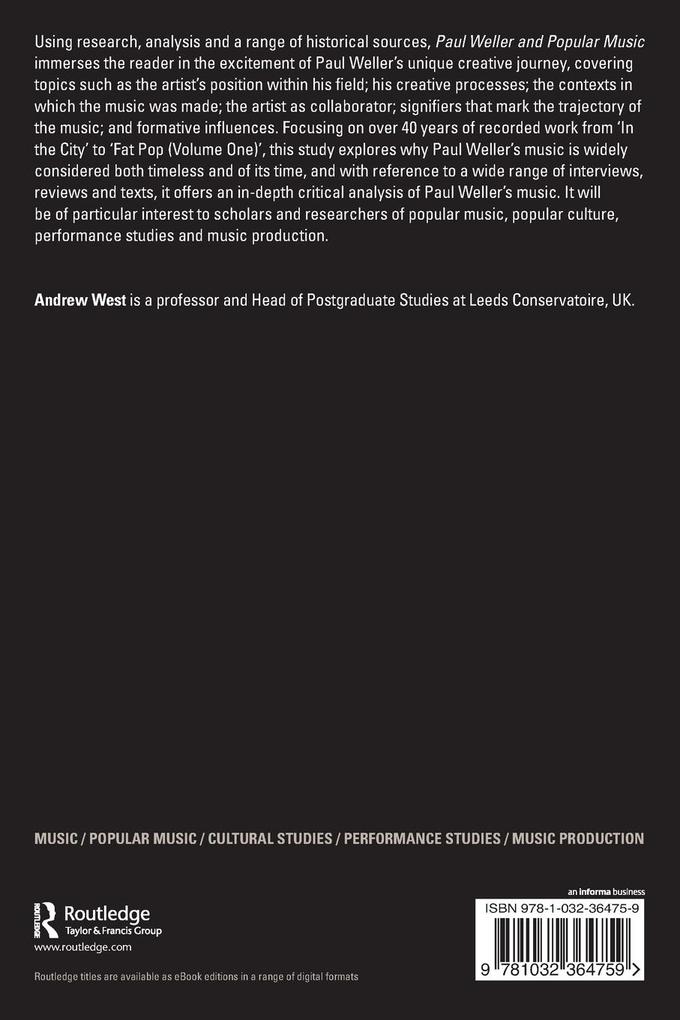 Weitere Ansicht: Paul Weller and Popular Music | Andrew West