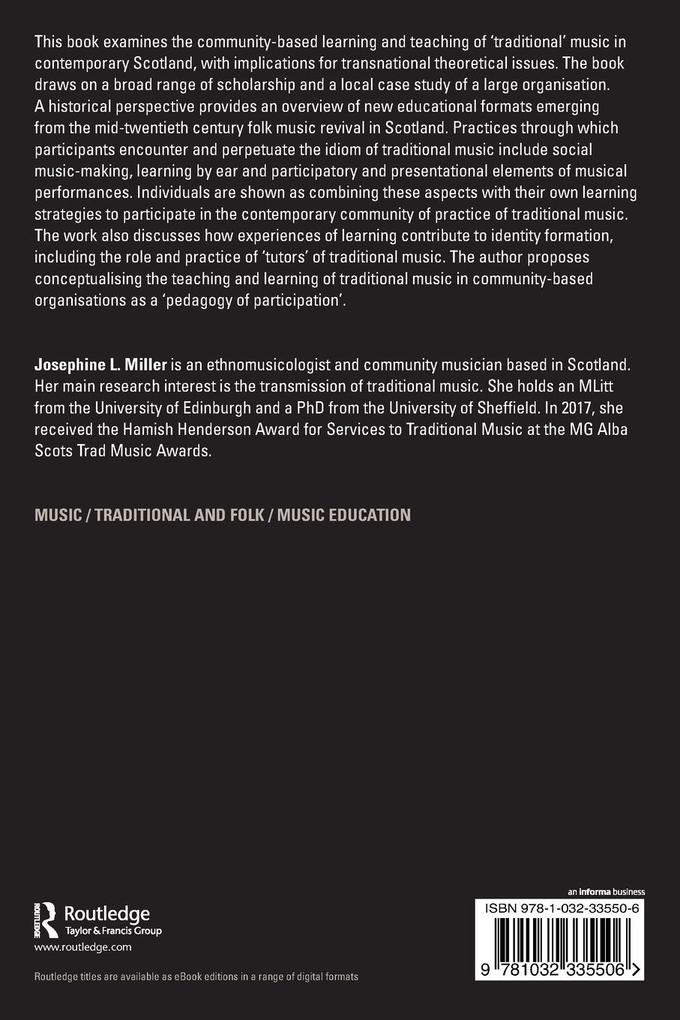 Weitere Ansicht: Community-based Traditional Music in Scotland | Josephine L. Miller