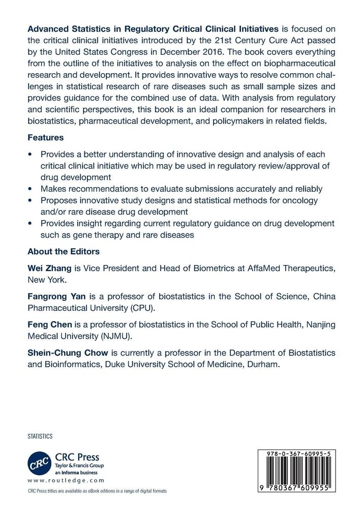 Weitere Ansicht: Advanced Statistics in Regulatory Critical Clinical Initiatives