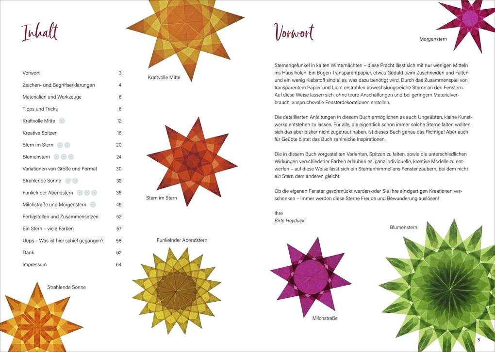 Weitere Ansicht: Weihnachtliche Fenstersterne falten | Brigitte Heyduck