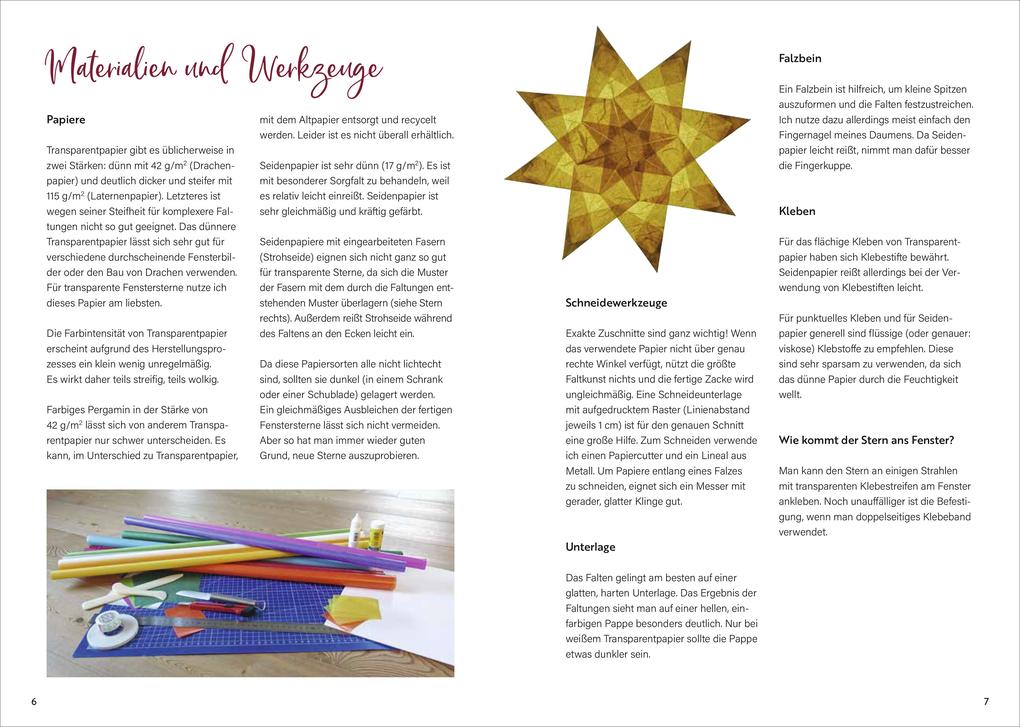 Weitere Ansicht: Weihnachtliche Fenstersterne falten | Brigitte Heyduck