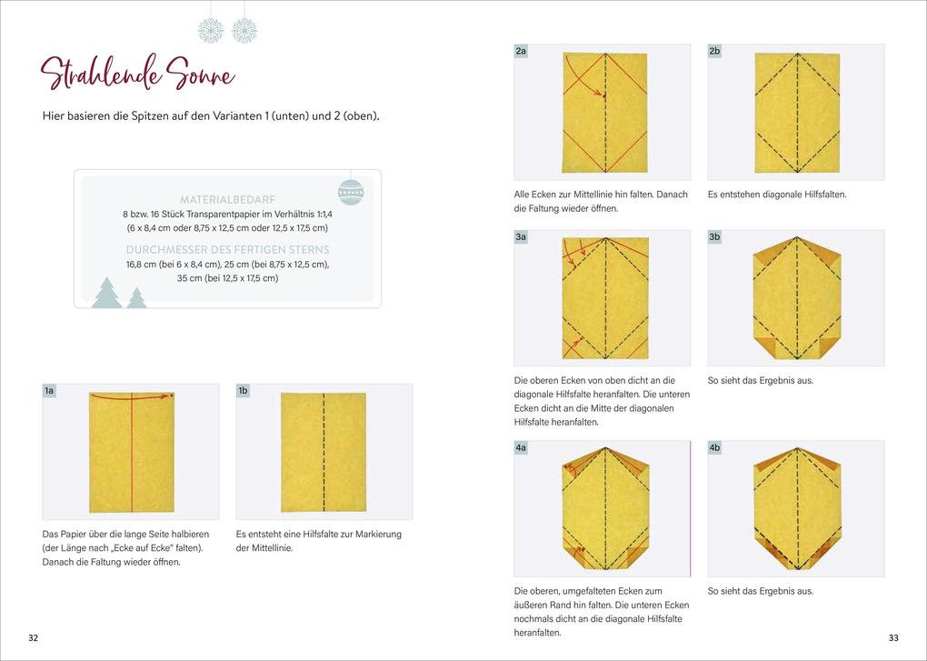Weitere Ansicht: Weihnachtliche Fenstersterne falten | Brigitte Heyduck