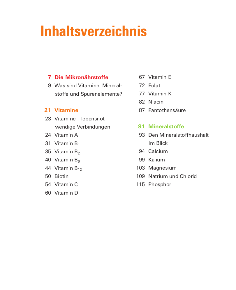 Weitere Ansicht: Vitamine, Mineralstoffe, Spurenelemente | Angela Bechthold, Bernhard Watzl