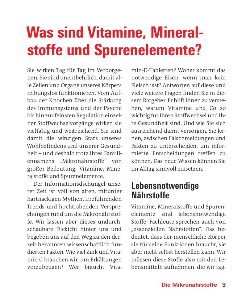 Weitere Ansicht: Vitamine, Mineralstoffe, Spurenelemente | Angela Bechthold, Bernhard Watzl