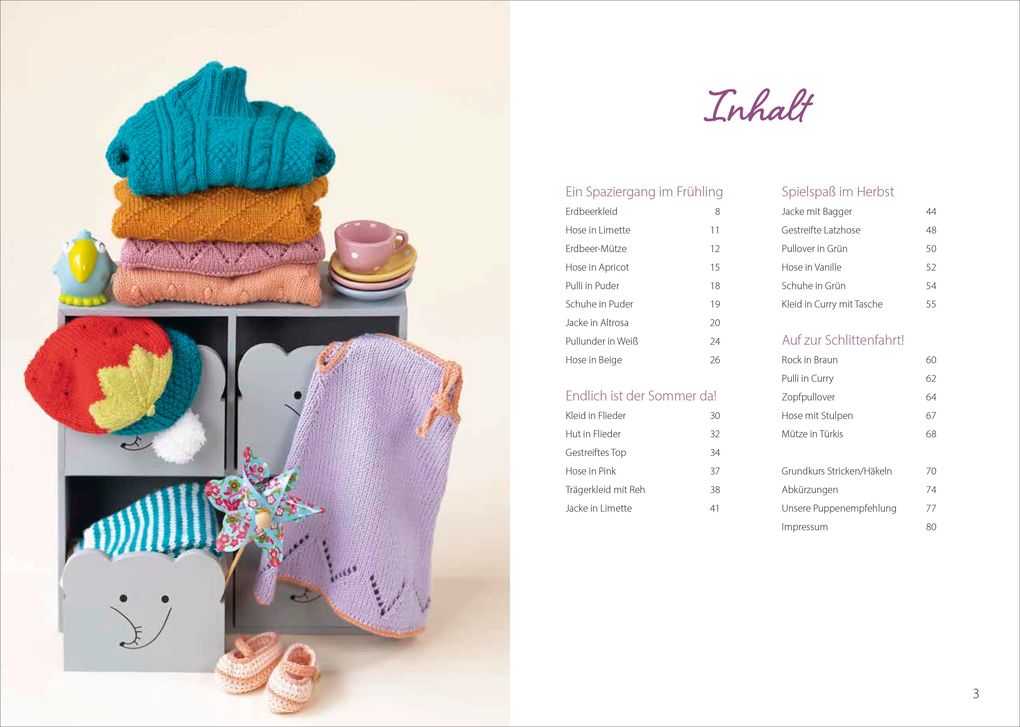 Weitere Ansicht: Niedliche Puppenkleidung stricken | Jutta Vogl