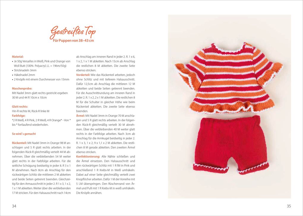 Weitere Ansicht: Niedliche Puppenkleidung stricken | Jutta Vogl