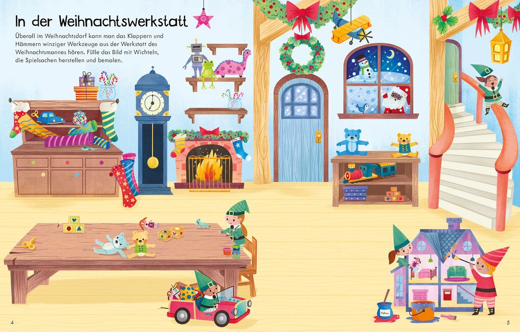 Weitere Ansicht: Mein erstes Stickerbuch: Besuch in der Weihnachtswerkstatt