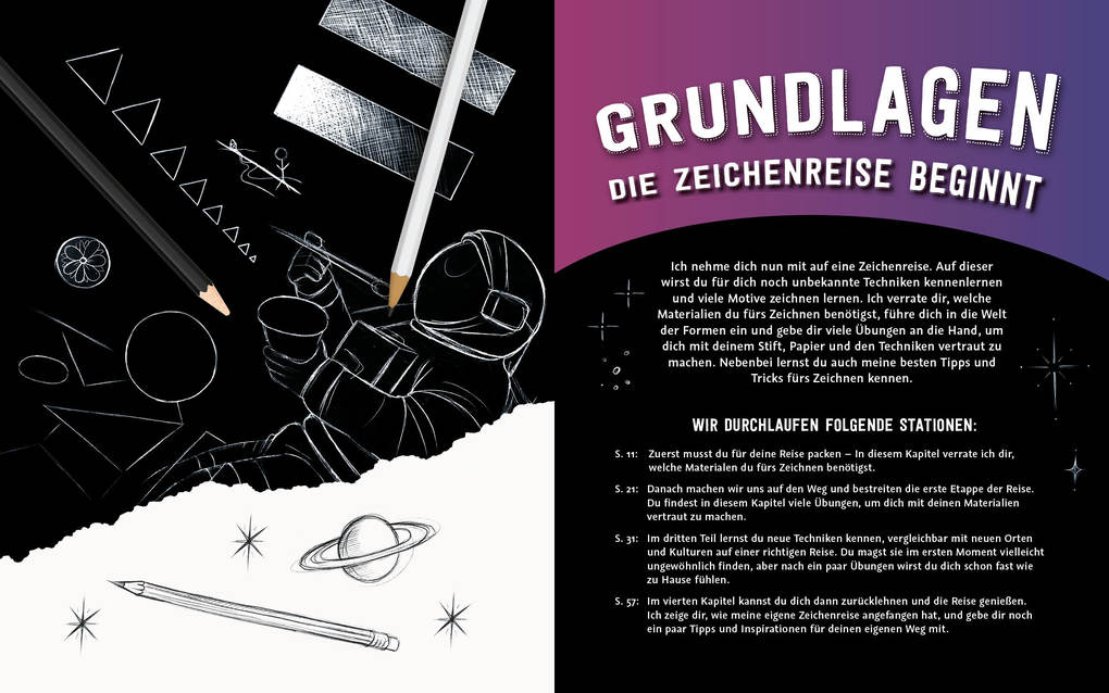 Weitere Ansicht: Zeichenreise - Motive vom Urknall bis heute | Kristina Konradi