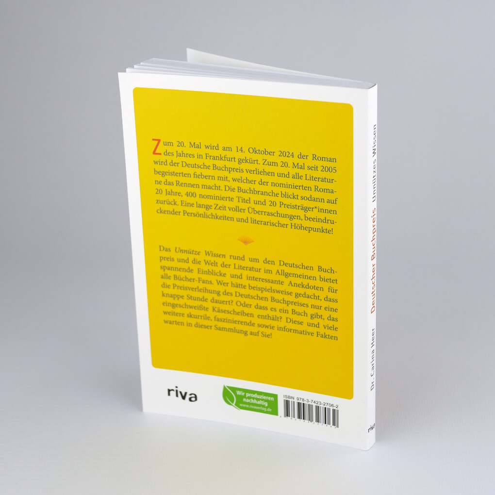 Weitere Ansicht: Deutscher Buchpreis - Unnützes Wissen | Dr. Carina Heer, Carina Heer